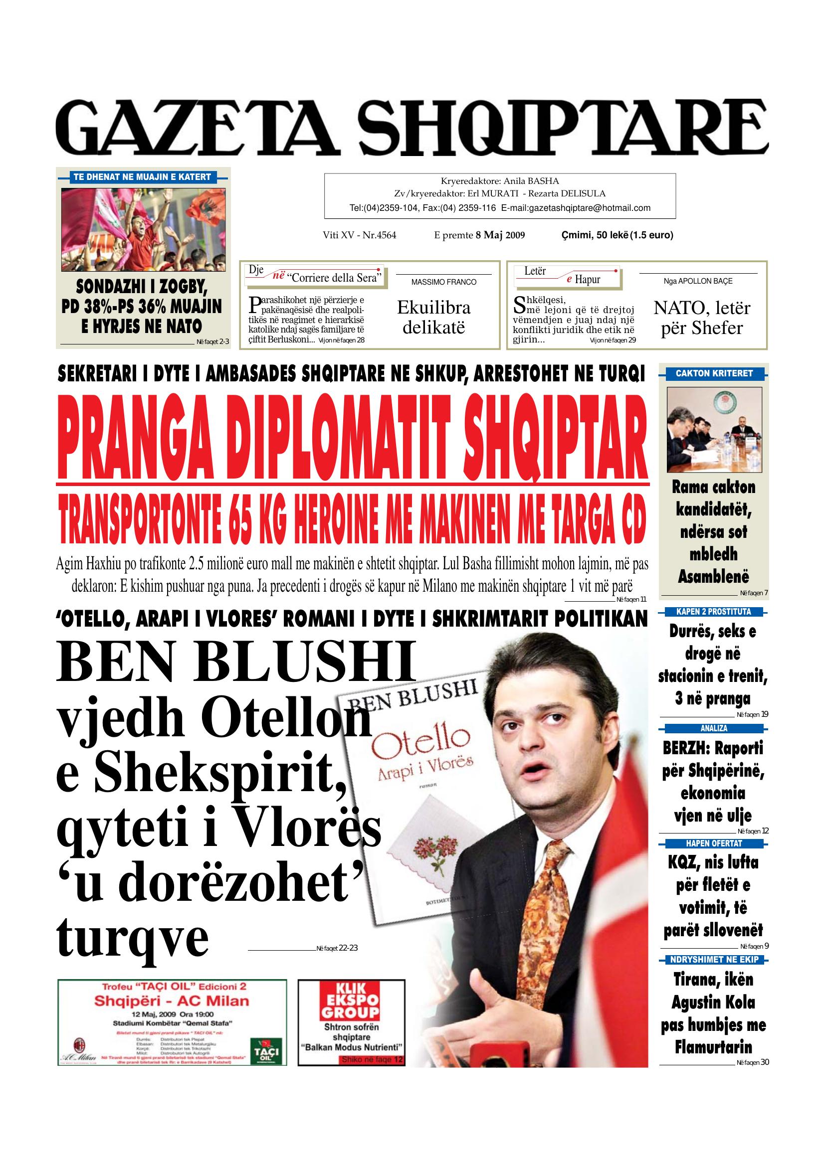 Gazeta Shqiptare 2009-05-08